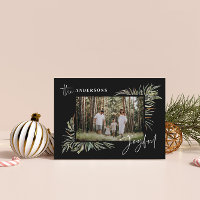 Foto botânica elegante negra, Natal simples