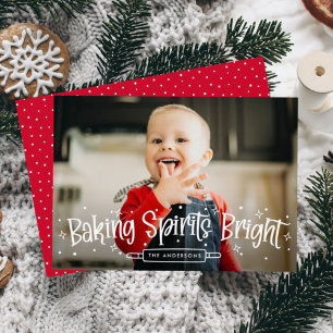 Cartão De Festividades Foto Brilhante das Espíritos Baking