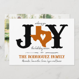 Cartão De Festividades Foto Burnt Orange Texas JOY