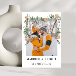 Cartão De Festividades Foto casada e brilhante | Laranjas de Natal