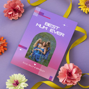 Cartão De Festividades FOTO Celestial MELHOR MÃE DO MUNDO Dia das Mães