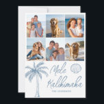 Cartão De Festividades Foto Collage Mele Kalikimaka Natal<br><div class="desc">Colagem fotográfica Cartão de Natal Mele Kalikimaka. Substitua as fotos por suas e altere o texto. Colagem fotográfica com palmeira tropical e casca.</div>