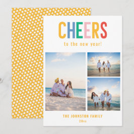 Cartão De Festividades Foto colorida de Ano Novo