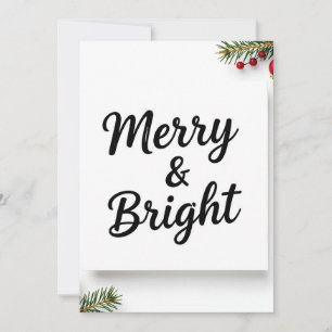 Cartão De Festividades Foto com Script Moderno Minimalista Alegre e Brilh