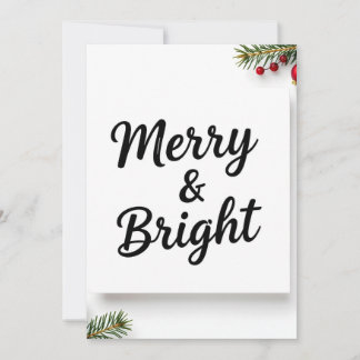 Cartão De Festividades Foto com Script Moderno Minimalista Alegre e Brilh