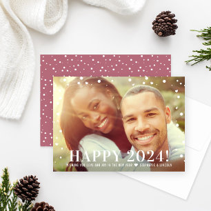 Cartão De Festividades Foto Confetti Do Feliz ano novo Moderno 2022