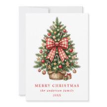 Foto da Árvore de Natal em Aquarela com Laço Xadre
