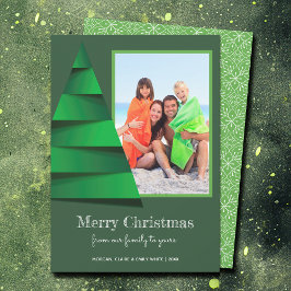 Cartão De Festividades Foto da Árvore de Natal Moderna