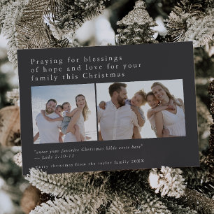 Cartão De Festividades Foto da Cinza EMELIA Citações de Bíblia Exclusivas