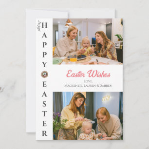 Cartão De Festividades Foto da Elegant Modern Blessings Páscoa Family 3