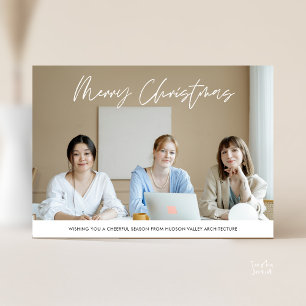Cartão De Festividades Foto da Equipe de Negócios de Natal Feliz