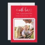 Cartão De Festividades Foto da FAMÍLIA 2023 belo quadro elegante de escal<br><div class="desc">pelo kat massard >> WWW.SIMPLYSWEETPAPERIE.COM <<< Um design de cartão fofo com "com amor" no topo, depois os seus nomes e mensagens, e cor simples no verso, dando-lhe a oportunidade de escrever uma mensagem pessoal à mão. Com uma foto quadrada em forma de escala na frente para sua foto favorita!...</div>