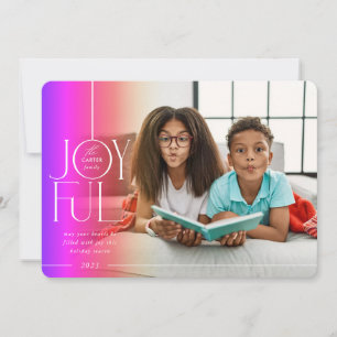 Cartão De Festividades FOTO DA FAMÍLIA 2023 elegante tipo arco-íris moder