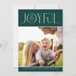 Cartão De Festividades FOTO DA FAMÍLIA 2023: moderno elegante verde-JOVEM