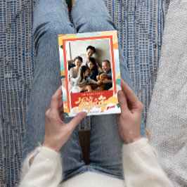 Cartão De Festividades Foto da família 2024 Feliz Ano Novo Chinês