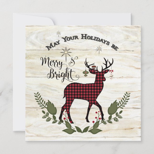 Cartão De Festividades Foto da família Collage Farmhouse Wreath de Natal (Frente)