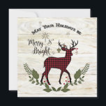 Cartão De Festividades Foto da família Collage Farmhouse Wreath de Natal<br><div class="desc">Colagem de Fotos Familiares com uma coroa de Natal na moda moderna com arco de xadrez de lumberjack sobre a versão de fundo clara do prato de madeira branca. A fazenda russa casa trabalho de arte de Natal para o cartão de cartões de natal da sua família. Sua foto no...</div>
