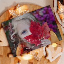 Foto da família de Ação de Graças Minimalista