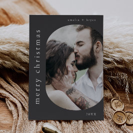 Cartão De Festividades Foto da família de Cinzas EMELIA Feliz Natal