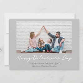 Cartão De Festividades Foto da Família de dias de os namorados Elegante S