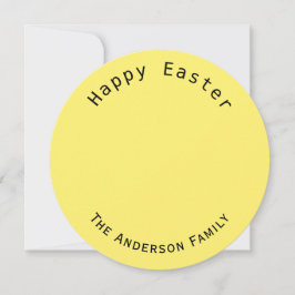 Cartão De Festividades Foto da família de felzs pascoa Amarelo