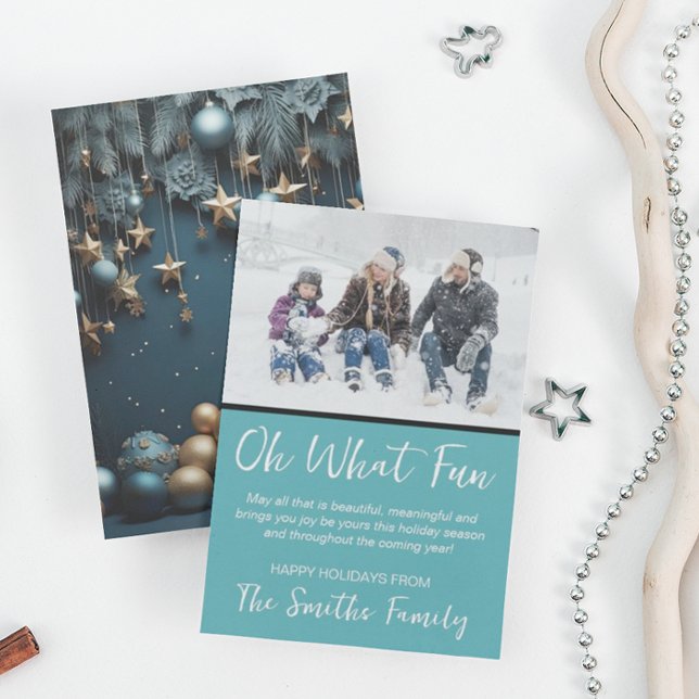 Cartão De Festividades Foto da família de feriados modernos (Criador carregado)