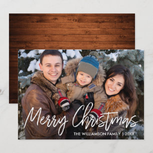 Cartão De Festividades Foto da Família de Natal da Madeira com Script Ma