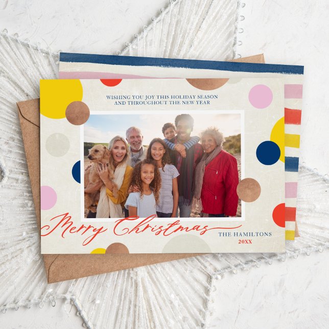 Cartão De Festividades Foto da família de Natal Dottie Felry (Criador carregado)