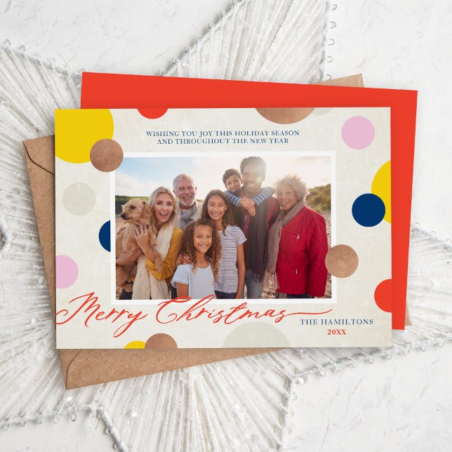 Cartão De Festividades Foto da família de Natal Dottie Felry (Criador carregado)