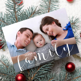 Cartão De Festividades Foto da família de Natal ou Anos novos Feliz