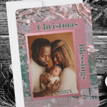 Foto da família de natal Pink Winter
