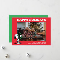 Foto da família de Natal Snoopy