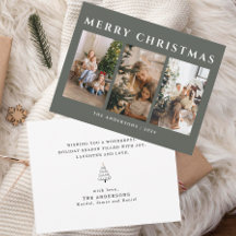 Foto da família de Natal Verde