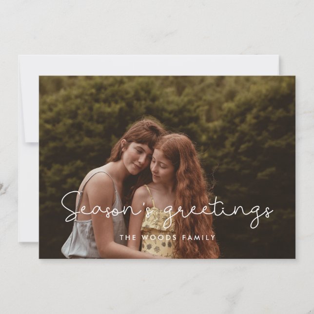 Cartão De Festividades Foto da família de saudações da Feira (Frente)