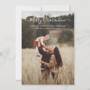 Cartão De Festividades Foto da Família de Script de Diversão de Natal da 