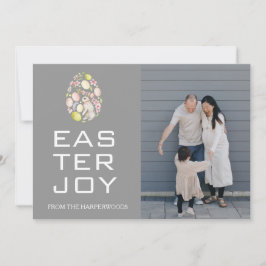 Cartão De Festividades Foto da família Easter Eggs, Bênçãos de Páscoa Ele