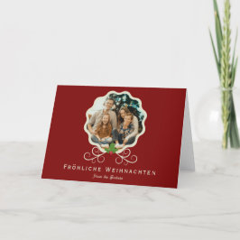 Cartão De Festividades Foto da Família Feliz Natal