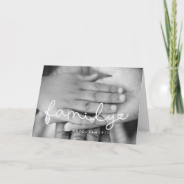 Cartão De Festividades Foto da família inspiracional com script bonito