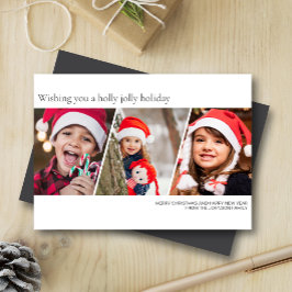 Cartão De Festividades Foto da família minimalista moderna