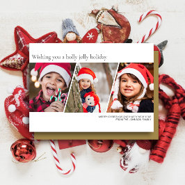 Cartão De Festividades Foto da família minimalista moderna