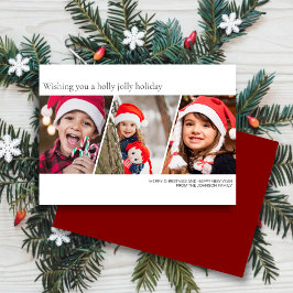 Cartão De Festividades Foto da família minimalista moderna