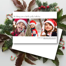 Cartão De Festividades Foto da família minimalista moderna