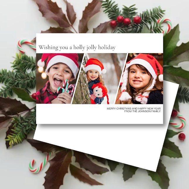 Cartão De Festividades Foto da família minimalista moderna (Criador carregado)