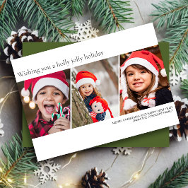 Cartão De Festividades Foto da família minimalista moderna