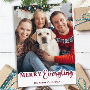 Cartão De Festividades Foto da família moderna personalizada de feliz tud
