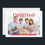 Cartão De Festividades FOTO DA FAMÍLIA - moderna tipografia simples verme<br><div class="desc">por kat massard >> kat@simplysweetPAPERIE.com <<< Enviar e enviar mensagem especial extra com estilo e pizzazz este ano... Personalizado com seus detalhes e fotos meus produtos de férias modernos certamente se destacarão do elogio que seus amigos e familiares receberão nesta temporada e farão uma lembrança especial que será apreciada muito...</div>