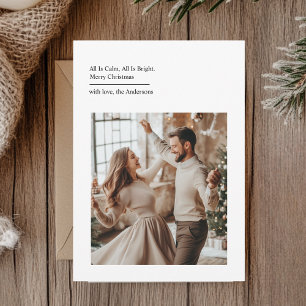 Cartão De Festividades Foto da família moderna Tudo Está Calmo Tudo Est