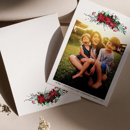 Cartão De Festividades Foto da família Natal botânico