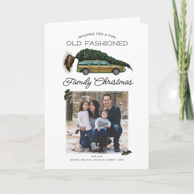 Cartão De Festividades Foto da família natalícia da National Lampoon (Frente)
