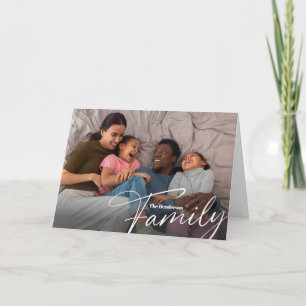 Cartão De Festividades Foto da família personalizada simples